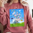 Frutiger Aero Aesthetic Tech Cherry Blossom Fishes Bubbles Comfort Colors Sweatshirt Orchid Frutiger Aero Aesthetic Tech Cherry Blossom Fishes Bubbles Comfort Colors Sweatshirt Orchid
