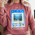 Frutiger Aero Aesthetic Tech Computer Aquarium Tarot Card Raglan Baseball Tee Comfort Colors Sweatshirt Orchid
