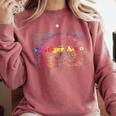 Frutiger Aero Graphic Er Tie Dye Comfort Colors Sweatshirt Orchid