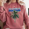 Frutiger Aero Palm Tree Y2k Aesthetic 2000s Trend Comfort Colors Sweatshirt Orchid