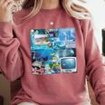 Frutiger Aero Retro Vibes Comfort Colors Sweatshirt Orchid