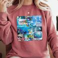 Frutiger Aero Retro Vibes Premium Tri-Blend Comfort Colors Sweatshirt Orchid