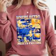 Frutiger Aero Retro Vibes Y2K 90's Vibes Comfort Colors Sweatshirt Orchid