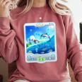 Frutiger Aero Skeuomorphism User Interface Nostalgia Premium Tri-Blend Comfort Colors Sweatshirt Orchid