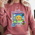 Frutiger Aero Y2K Meme Graphic 2000s Nostalgia Comfort Colors Sweatshirt Orchid