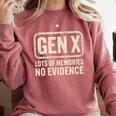 Gen X Lots Of Memories No Evidence Retro Nostalgia Comfort Colors Sweatshirt Orchid