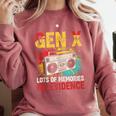 Gen X Lots Of Memories No Evidence Retro Nostalgia Humor Comfort Colors Sweatshirt Orchid Gen X Lots Of Memories No Evidence Retro Nostalgia Humor Comfort Colors Sweatshirt Orchid