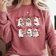 Ghost Book Reading Christmas Books Lover Teacher Kids Comfort Colors Sweatshirt Orchid