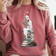 Gothic Librarian Halloween Books Tee For Teachers Comfort Colors Sweatshirt Orchid