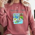 Grass Fun UI UX Er Computer Retro Fish Frutiger Aero Premium Tri-Blend Comfort Colors Sweatshirt Orchid