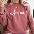 I Heart Love Nostalgia Comfort Colors Sweatshirt Orchid