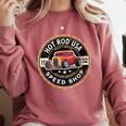 Hotrod Custom Car Automotive Nostalgia Distressed Comfort Colors Sweatshirt Orchid