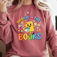 HUGvyn Preppy 100 Days In The Books Teacher Reading Coffee Comfort Colors Sweatshirt Orchid HUGvyn Preppy 100 Days In The Books Teacher Reading Coffee Comfort Colors Sweatshirt Orchid