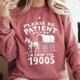 Humorous Wagon Plea Please Be Patient I'm From The 1900s Comfort Colors Sweatshirt Orchid Humorous Wagon Plea Please Be Patient I'm From The 1900s Comfort Colors Sweatshirt Orchid