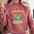 I'm From The 1900s This Is How We Texted Rotary Dial Phone Comfort Colors Sweatshirt Orchid