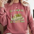 It's A Good Day To Read A Book Shirt Frog Reading Book Comfort Colors Sweatshirt Orchid