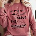 It's All About The Wingspan For Book Lover Comfort Colors Sweatshirt Orchid