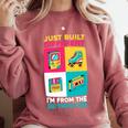 Just Built Different I'M From The 1900S Retro Comfort Colors Sweatshirt Orchid