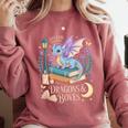 Just a Girl Who Loves Dragons & Books Reader Fantasy Fun Premium Tri-Blend Comfort Colors Sweatshirt Orchid