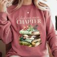 Just One More Chapter Book Lover Comfort Colors Sweatshirt Orchid