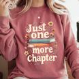 Just One More Chapter Book Reading Floral Teacher Book Lover Comfort Colors Sweatshirt Orchid Just One More Chapter Book Reading Floral Teacher Book Lover Comfort Colors Sweatshirt Orchid