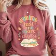 Just One More Chapter Cozy Book Lover Reading & Coffee Comfort Colors Sweatshirt Orchid Just One More Chapter Cozy Book Lover Reading & Coffee Comfort Colors Sweatshirt Orchid