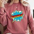 Kids Boys Benjamin Name Personalized Superhero Comic Book Comfort Colors Sweatshirt Orchid Kids Boys Benjamin Name Personalized Superhero Comic Book Comfort Colors Sweatshirt Orchid