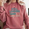 Still Loading Since 1999 Retro Tech Nostalgia Premium Tri-Blend Comfort Colors Sweatshirt Orchid