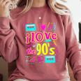 I Love The 90'S 90s Nostalgia Comfort Colors Sweatshirt Orchid