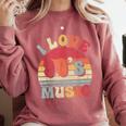 I Love 90's Music Retro Style Nostalgia Cassette 1990s Party Comfort Colors Sweatshirt Orchid I Love 90's Music Retro Style Nostalgia Cassette 1990s Party Comfort Colors Sweatshirt Orchid