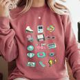 I Love The 90s Old For Nostalgia Fans Comfort Colors Sweatshirt Orchid