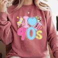 I Love 90's Retro Style Nostalgia Vibe 1990's Party Comfort Colors Sweatshirt Orchid I Love 90's Retro Style Nostalgia Vibe 1990's Party Comfort Colors Sweatshirt Orchid