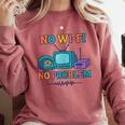 No Wi-Fi No Problem – Retro Dial Up Tech Nostalgia Comfort Colors Sweatshirt Orchid