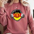 Nostalgia Chest Flag GDR Comfort Colors Sweatshirt Orchid