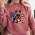 Patriotic German Shepherd Dog Books Baseball American Flag Comfort Colors Sweatshirt Orchid Patriotic German Shepherd Dog Books Baseball American Flag Comfort Colors Sweatshirt Orchid