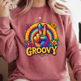 Peace Sign Groovy Vibes Costume Nostalgia Tie Dye Fashion Comfort Colors Sweatshirt Orchid Peace Sign Groovy Vibes Costume Nostalgia Tie Dye Fashion Comfort Colors Sweatshirt Orchid