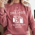 Please Be Patient With Me I'm From The 1900s Aged Camera Premium Comfort Colors Sweatshirt Orchid