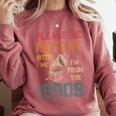 Please Be Patient With Me I'm From The 1900s Cool Gramophone Comfort Colors Sweatshirt Orchid