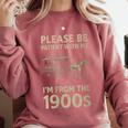 Please Be Patient With Me I'm From The 1900s Horse Carriage Comfort Colors Sweatshirt Orchid