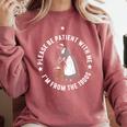 Please Be Patient With Me I'm From The 1900s Ladies Women Premium Comfort Colors Sweatshirt Orchid