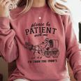 Please Be Patient I'm From The 1900s Raccoon Lover Premium Comfort Colors Sweatshirt Orchid