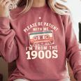 Please Be Patient With Me I'm From The 1900s Retro Cassette Premium Comfort Colors Sweatshirt Orchid