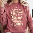 Please Be Patient With Me I'm From The 1900s Retro Comfort Colors Sweatshirt Orchid