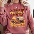 Please Be Patient I'm From The 1900s Retro Pixel Art Comfort Colors Sweatshirt Orchid