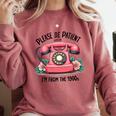 Please Be Patient With Me I'm From The 1900s Women Girl Premium Tri-Blend Comfort Colors Sweatshirt Orchid