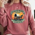 Please Be Patient With Me I'm From The 1900s Women Men Premium Comfort Colors Sweatshirt Orchid