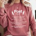 Poetry Poem Author Literature Book Lover Book Worm Poet Comfort Colors Sweatshirt Orchid
