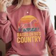 Raised On 90’s Country Horse Retro Nostalgia Western Music Comfort Colors Sweatshirt Orchid