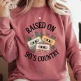 Raised On 90's Country Music Lover Nostalgia Retro Vibe Comfort Colors Sweatshirt Orchid