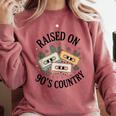 Raised On 90's Country Music Lover Nostalgia Retro Vibe Comfort Colors Sweatshirt Orchid